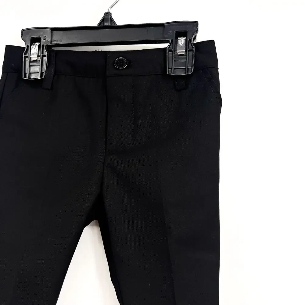 BARDOT Baby Boys Oscar Suit Pants 6-9 Months Jet Black Solid Straight Leg NWT